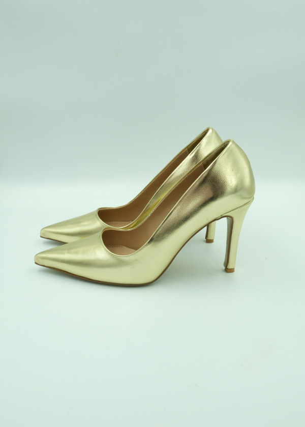 Gold Metalik Stiletto