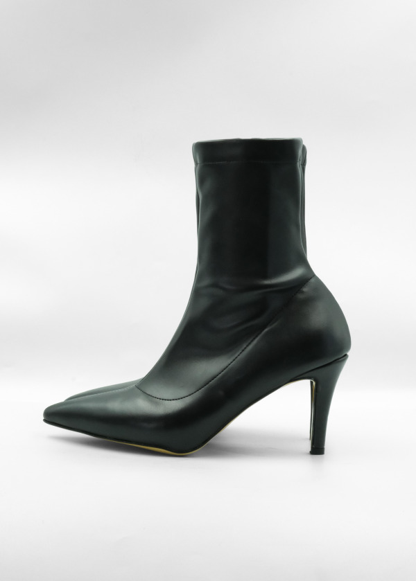 Siyah Streç Topuklu Bot