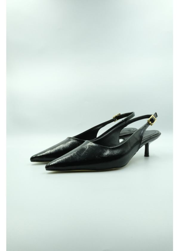 Kısa Topuklu Siyah Stiletto