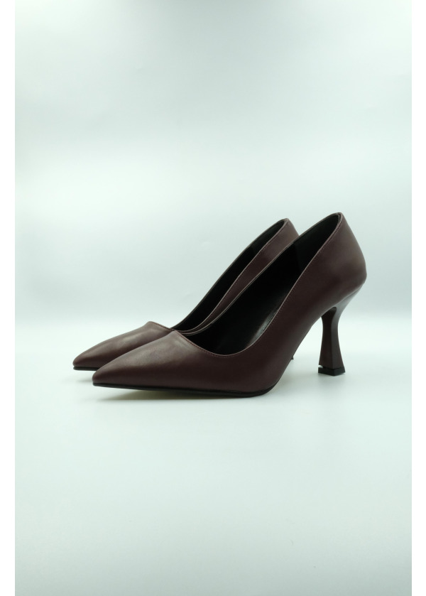 Bordo Kalın Topuk Stiletto